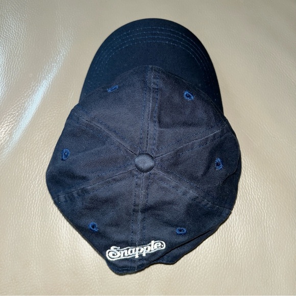 New SNAPPLE BASEBALL CAP HAT NAVY COTTON Adult One Size Unisex adjustable strap - Picture 7 of 13